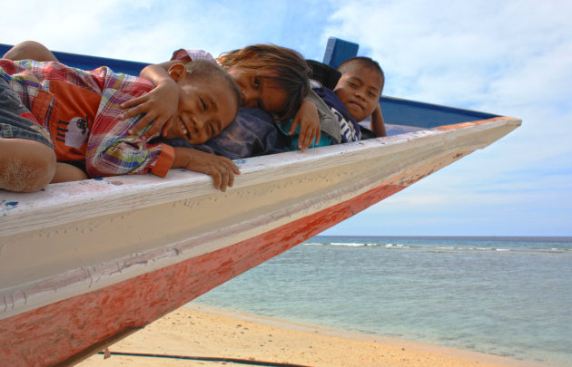 Kinderen op het strand