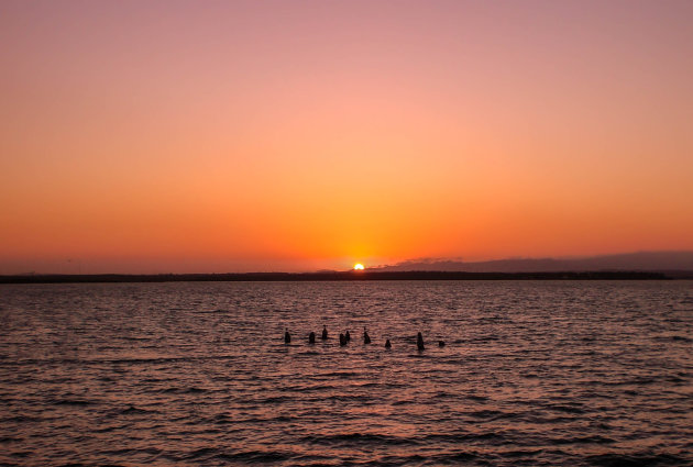 Kleurige zonsondergang