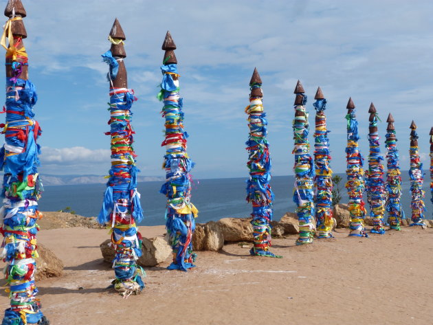 Buryat Pagan Sacred Poles, Choezjir, Olkhon Island