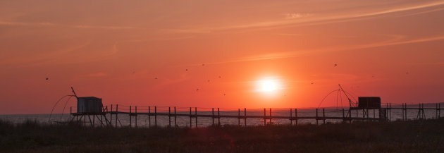 Zonsondergang les Moutiers-en-Retz