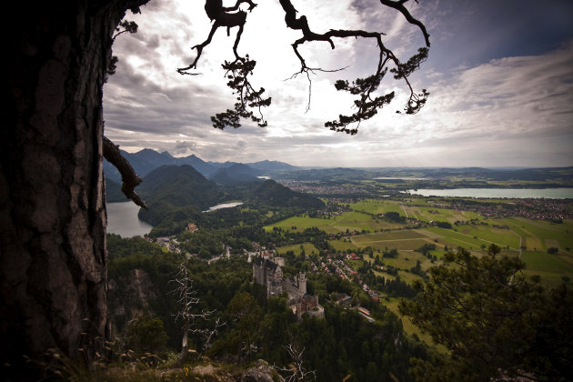 Schloss Neuschwanstein uit de hoogte