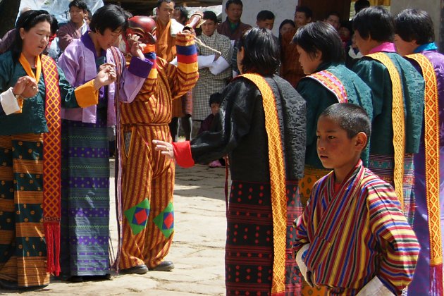 Gelukkig bij de tsechu