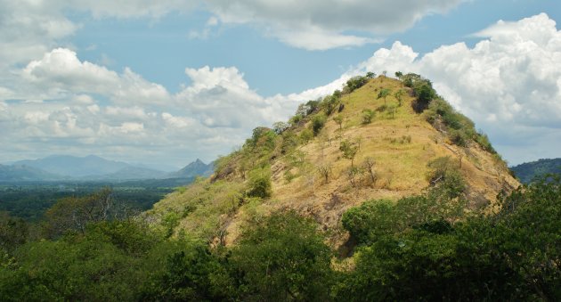 Uitzicht vanaf de gouden tempel in Dambulla