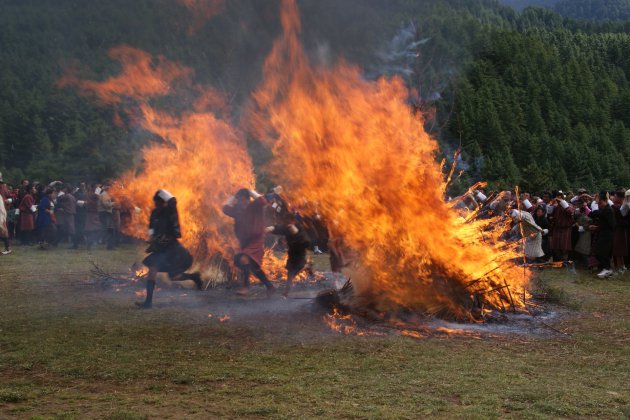 Fire Blessing tijdens ThangbiMani festival