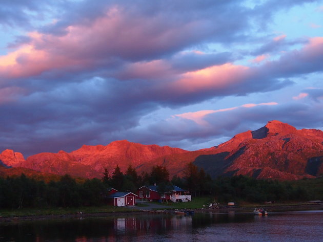 Zonsondergang op Lofoten