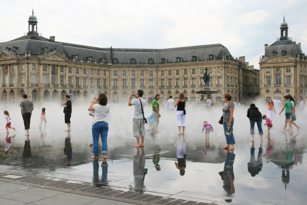 fontein Miroir d'Eau in Bordeaux