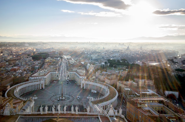 Hemels licht op Rome in de ochtend