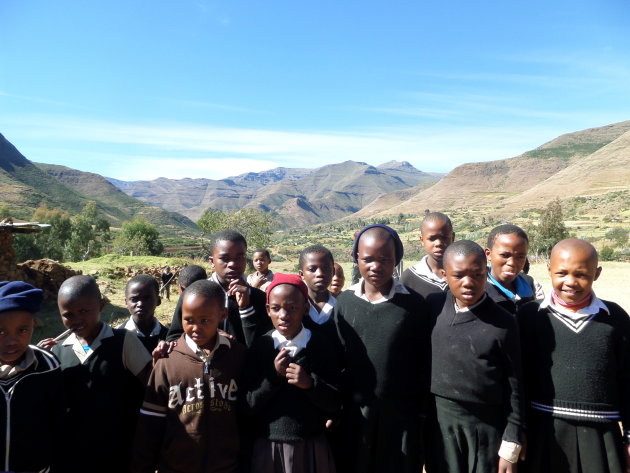 Leerlingen in lesotho