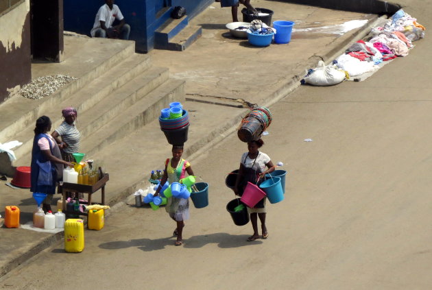 Straatbeeld Accra .