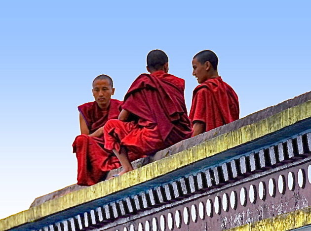 Monniken in Sikkim