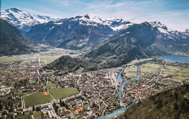 Panorama Interlaken uit de oude doos