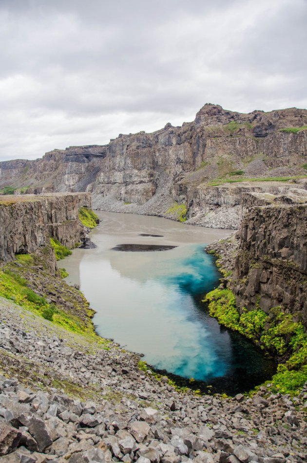 Hiken langs de Dettifoss