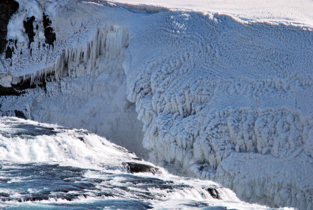 Bevroren Gullfoss waterval