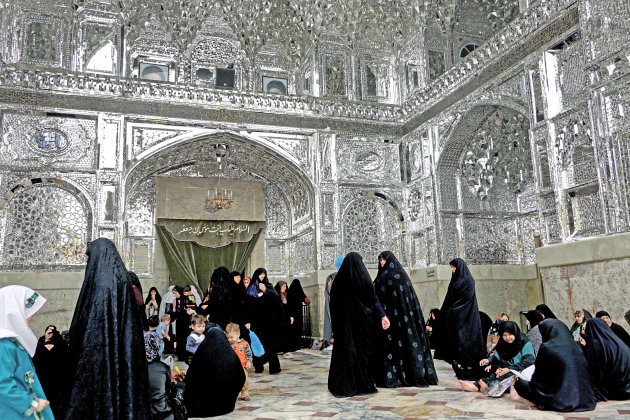 Het zilveren heiligdom van Fatima Masumeh in Qom