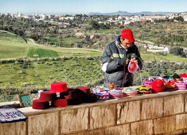 Fez-verkoper in Fez