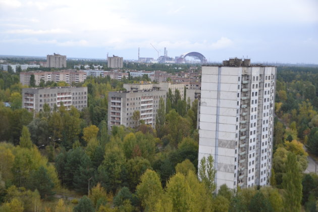 Pittoresk uitzicht over omgeving Tsjernobyl