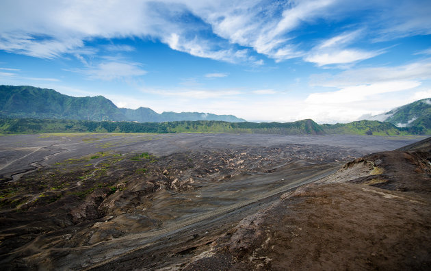 Vanaf de kraterrand van Bromo