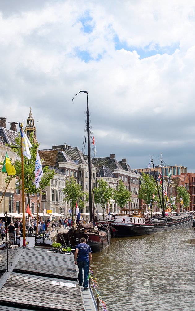 Vanaf het dak van een schip