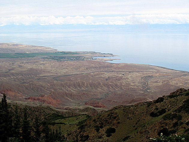 uitzicht op Issyk Kul