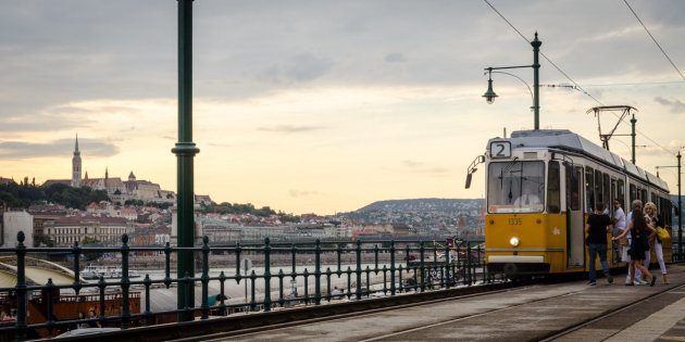 De tram in Boedapest