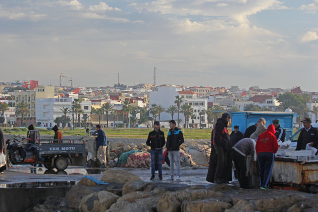 vishandel in de haven van Asilah