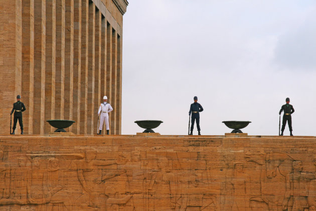 Wacht bij Mausoleum Atatürk