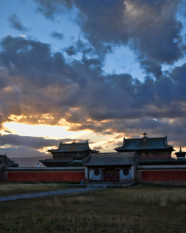 Zonsondergang bij Erdene Zuu