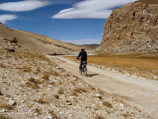 Fietser en wolken