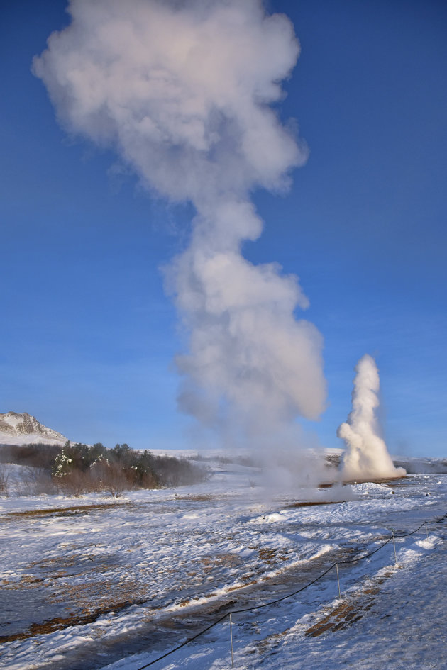 Dubbele eruptie Strokkur