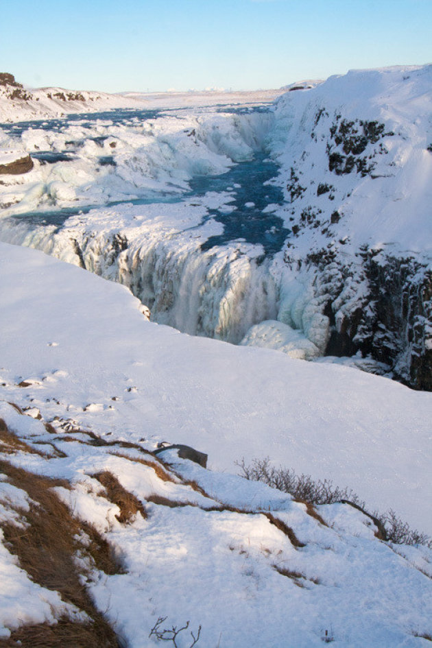 Gullfoss in winterkleed