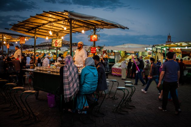 Het plein Djemaa el Fna