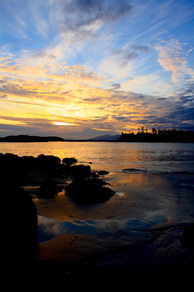 Zonsondergang in Tofino