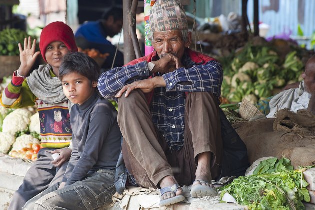 Groentemarkt in Bharatpur