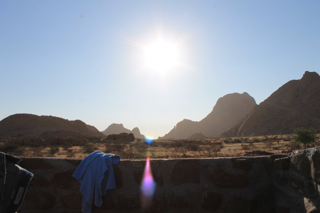 Fantastisch douche @ Spitzkoppe, Namibië