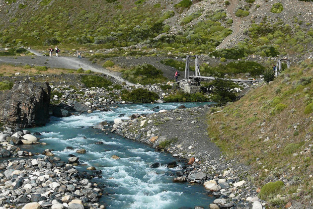 Start punt van een wandeling in Torres del Paine