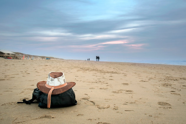 Uitwaaien op het strand