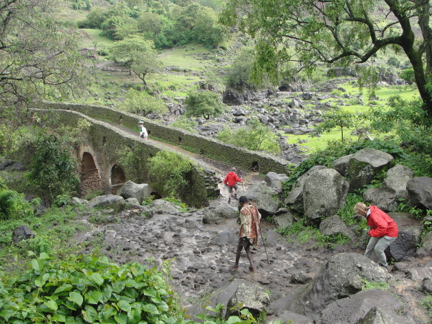 Op weg naar de waterval