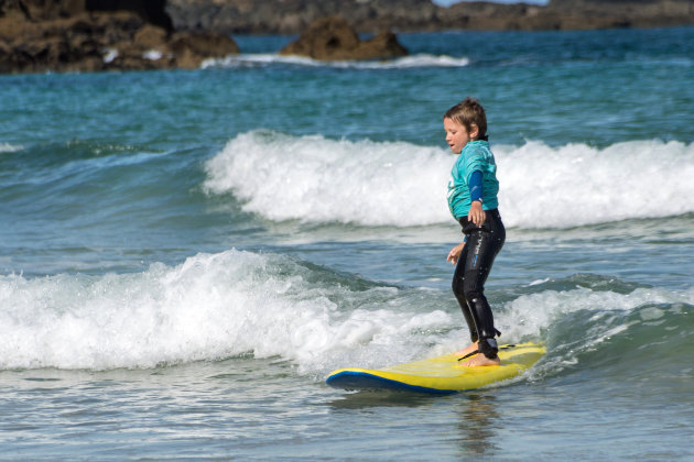 Ik leer surfen in St Ives