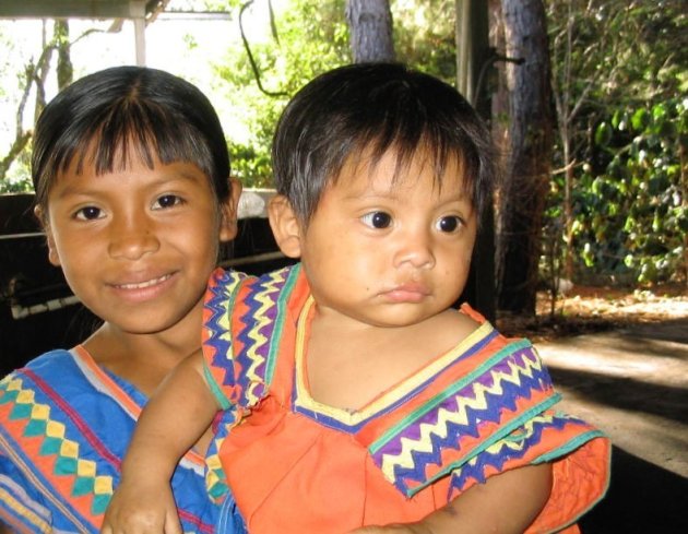 Indianenkinderen in Boquete