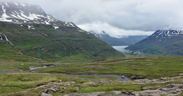 Uitzicht op Seydisfordur