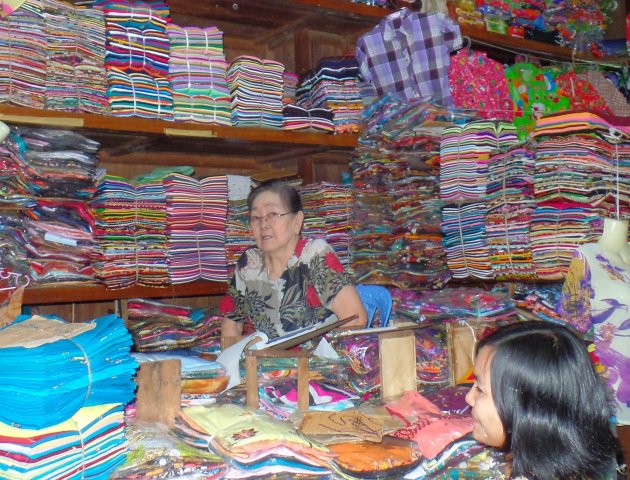 Stoffenkraam in Yangon