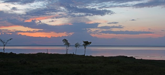 Zonsondergang Lake Langano 2