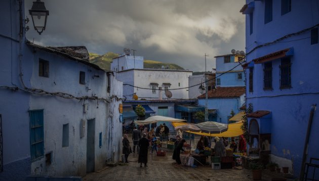 Chefchaouen, in de regen