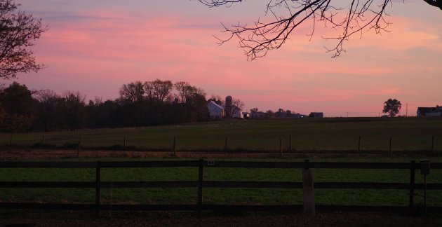 Zonsondergang in Lancaster County