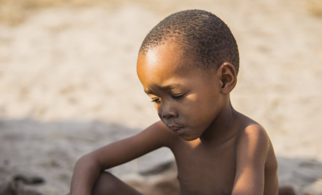 Bosjesmannen in de Kalahari