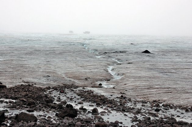 Per mountaineer op gletsjer Langjokull