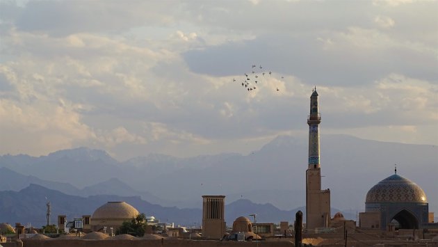 De skyline van Yazd