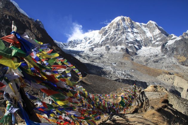 Uitzicht op Annapurna basecamp