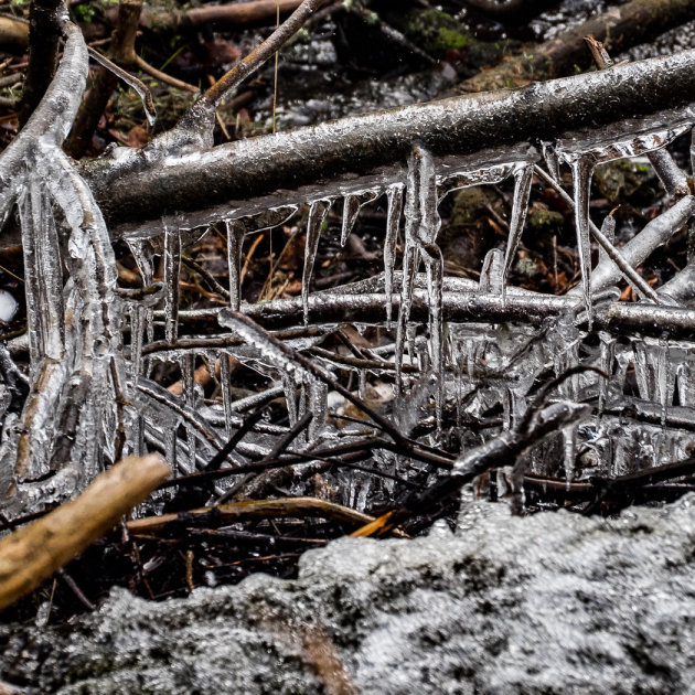 ijsvorming bij waterval