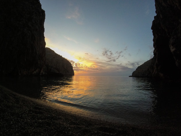 Zonsondergang vanuit Torrent de Pareis